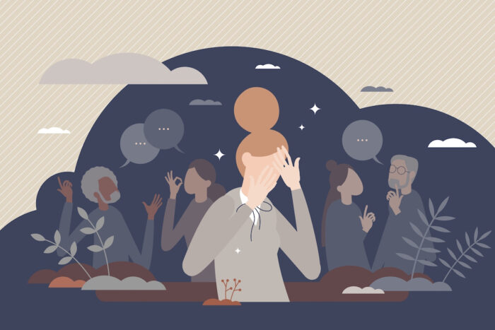 Social,Anxiety,And,Psychological,Discomfort,From,Crowd,Tiny,Person,Concept.